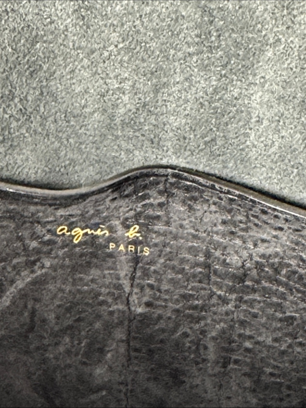 AGNES B. Minimal Black Pebble Leather Crossbody Saddle Satchel Bag  Roomy - Picture 4 of 16